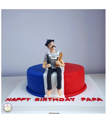 Man Themed Cake - 3D Character - French