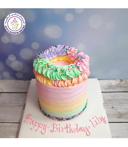 Funfetti Cake - Cream Piping - Rainbow - Pastel 03
