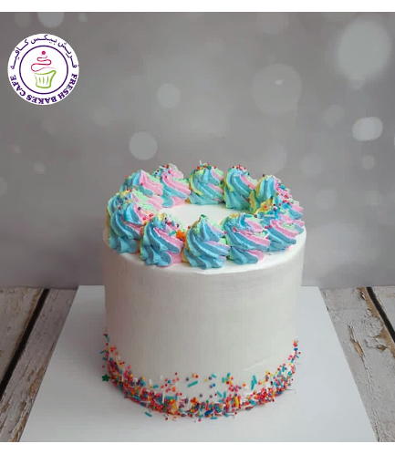 Funfetti Cake - Cream Piping - Rainbow - Pastel 04