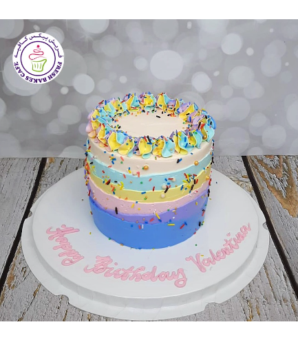 Funfetti Cake - Cream Piping - Rainbow - Pastel 05