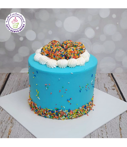 Funfetti Cake with Cake Pops - Blue