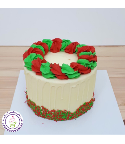 Cake - Funfetti Cake 02 - Red & Green