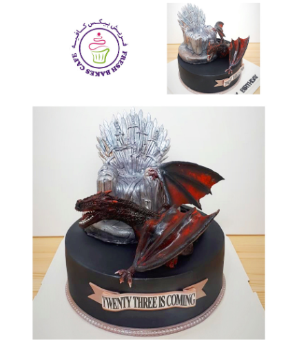 Game of Thrones Themed Cake - Throne & Dragon - 3D Cake Toppers