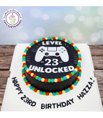 Gamer Themed Cake - Unlocked - Printed Picture