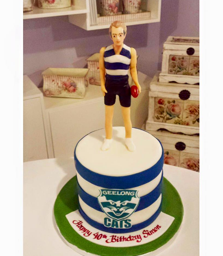 Football Themed Cake - Geelong Cats - Character