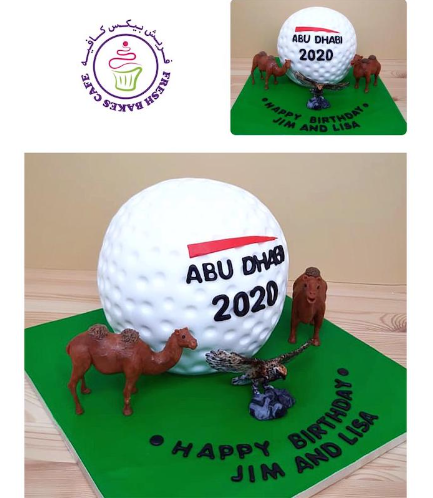 Golf Themed Cake - Golf Ball - 3D Cake