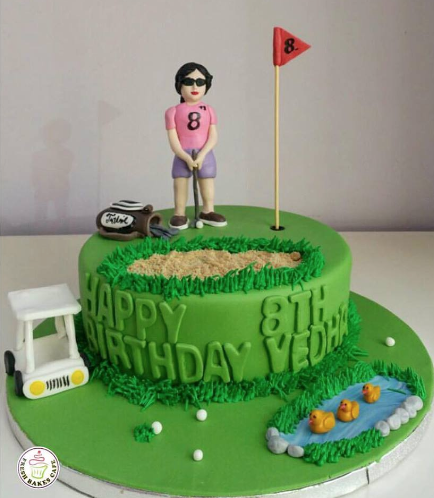 Golf Themed Cake - Character - Woman 01