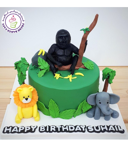 Gorilla Themed Cake - 3D Cake Toppers
