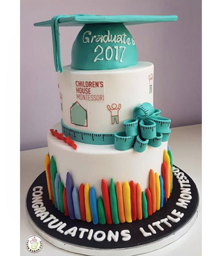 Cake - Nursery/Kindergarten Graduation - 2 Tier