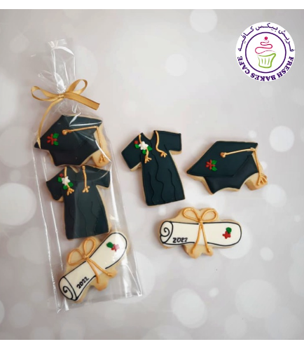 Cookies - Minis - Graduation Caps, Diplomas, & Gowns 01