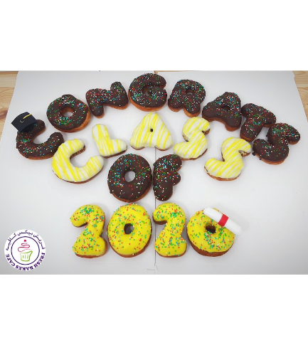Letter & Number Donuts - Graduation Theme