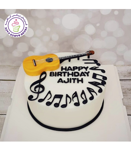 Guitar Themed Cake - 3D Cake Topper