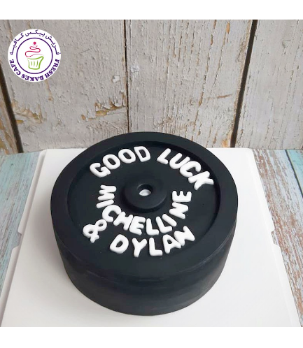 Gym Themed Cake - Weight Plate - 3D Cake 02