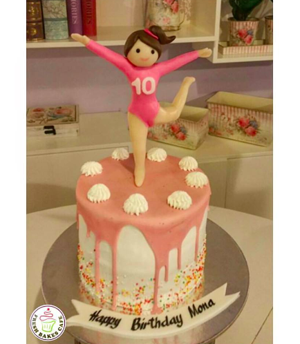 Gymnastics Themed Cake - 3D Cake Topper 01