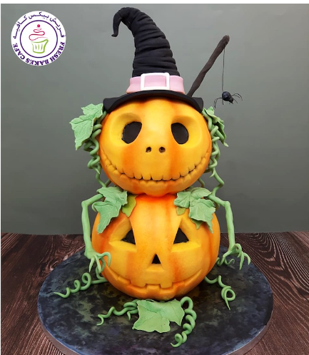 Cake - Jack-O-Lantern - 3D Cake - Fondant - 2 Tier