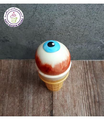 Halloween Themed Cone Cake Pops - Eyeball