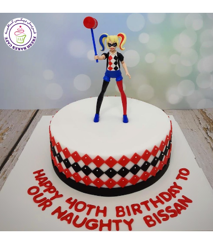 Harley Quinn Themed Cake - Toy