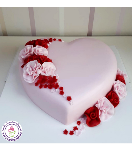 Cake - Heart Cake - Flowers 01