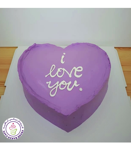 Cake - Heart Cake - Cream - Purple 01