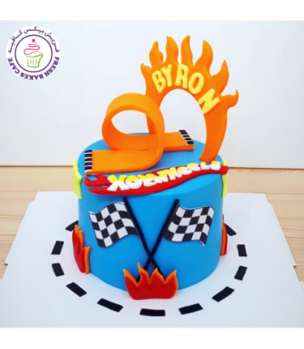 Car Themed Cake - Hot Wheels Themed Cake - 2D Cake Toppers 01