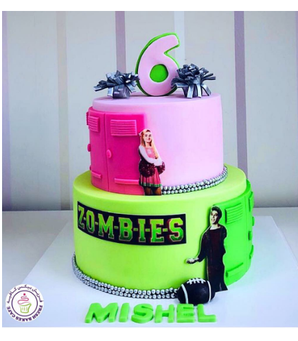 Disney Zombies Themed Cake - 2 Tier 01a
