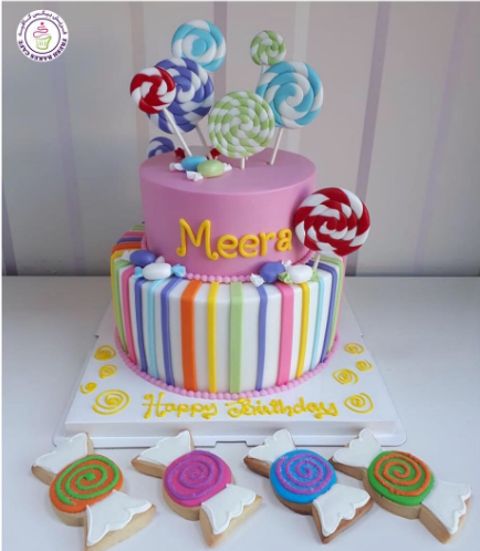 Candies Themed Cake - 2 Tier 01b