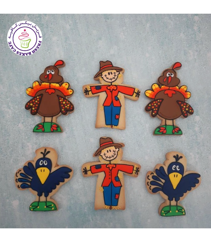 Cookies - Turkeys, Scarecrows, & Crows