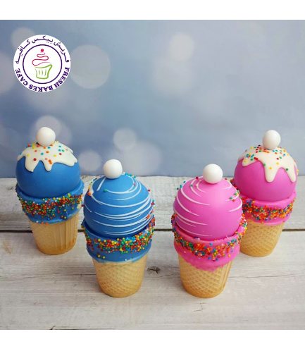 Ice Cream Themed Cone Cake Pops 02