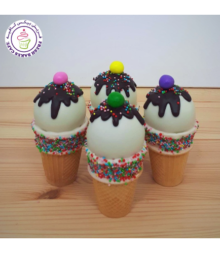 Ice Cream Themed Cone Cake Pops 04