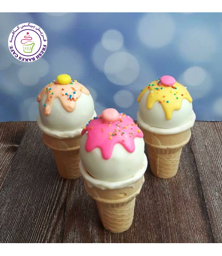 Ice Cream Themed Cone Cake Pops 05b