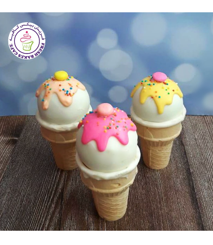 Ice Cream Themed Cone Cake Pops 05b