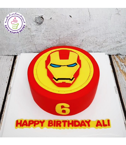 Iron Man Themed Cake - 2D Cake Topper 02b