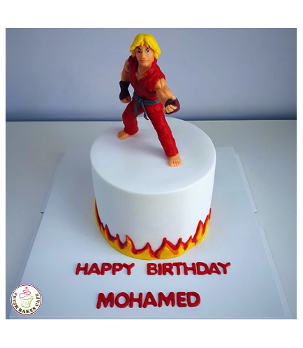 Ken Masters Themed Cake
