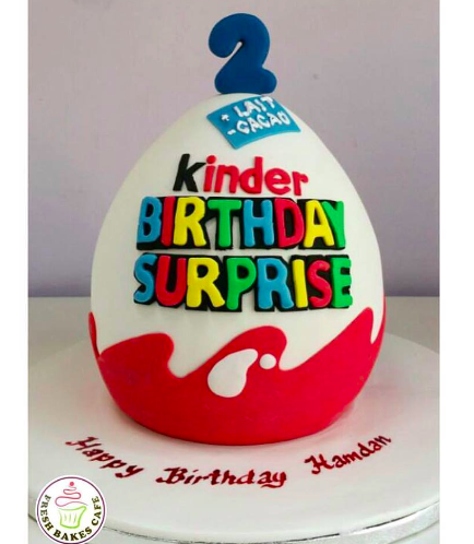 Kinder Egg Themed Cake - 3D Cake 02