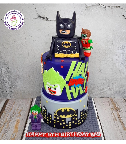 Batman Themed Cake - LEGO - 3D Characters - 2 Tier