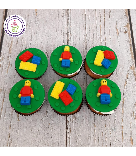LEGO Themed Cupcakes - Bricks & Figures