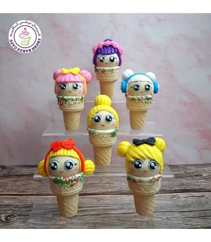 LOL Surprise Dolls Themed Cone Cake Pops 01