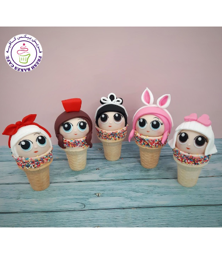 LOL Surprise Dolls Themed Cone Cake Pops 02
