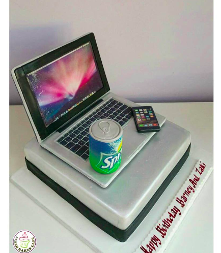 Laptop Themed Cake - 3D Cake Topper 01