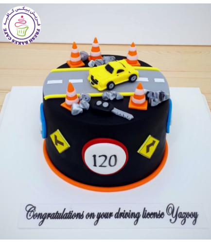 Learner Driver Themed Cake - 3D Cake Toppers 02