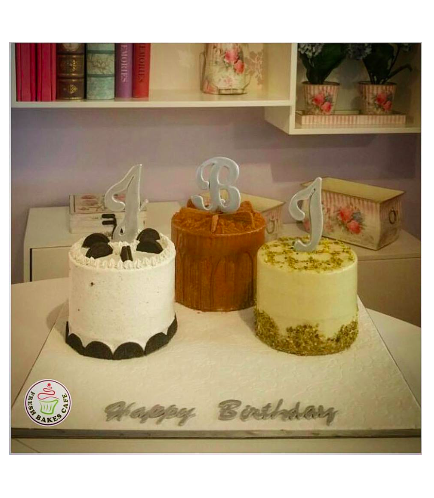 Letter Themed Cake - 3D Cake Topper - Cream Cake