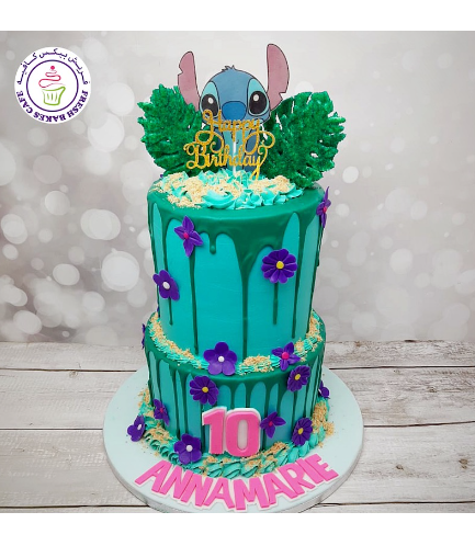 Lilo & Stitch Themed Cake - Stitch - Printed Picture - 2 Tier