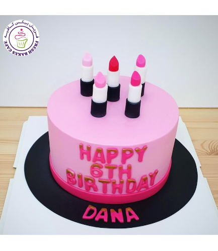 Lipstick Themed Cake - 3D Cake Toppers