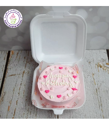 Hearts Themed Cake - Pink Cream & Hearts 01