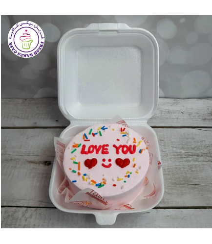 Hearts Themed Cake - Love You 02