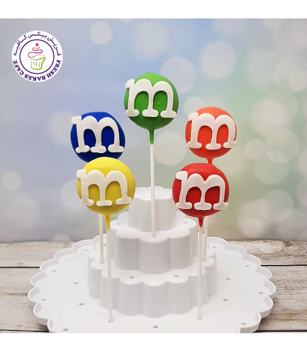 M&M Themed Cake Pops