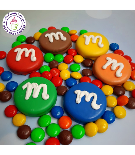 M&M Themed Chocolate Covered Oreos