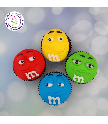 M&M Themed Cupcakes