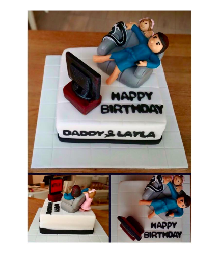 Cake - Father & Daughter - 3D Characters 01