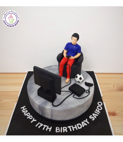 Man Themed Cake - 3D Character - Video Games 01